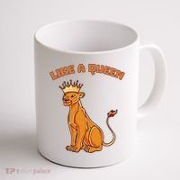 Like A Queen Queen Of The Jungle Lioness Coffee Mug thumb 1