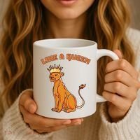 Like A Queen Queen Of The Jungle Lioness Coffee Mug thumb 3