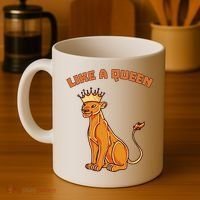 Like A Queen Queen Of The Jungle Lioness Coffee Mug thumb 4