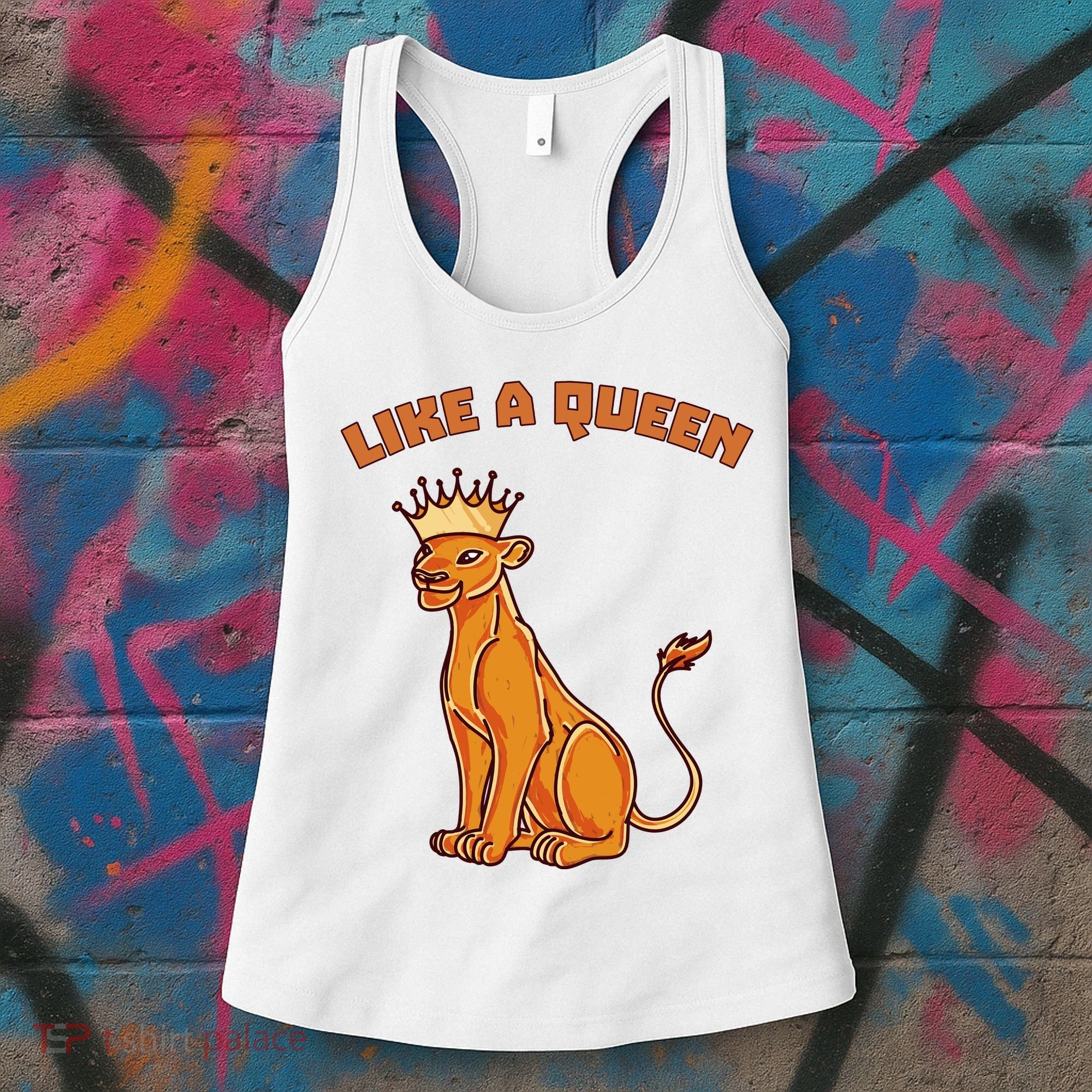 Like A Queen Queen Of The Jungle Lioness Women's Tank Top