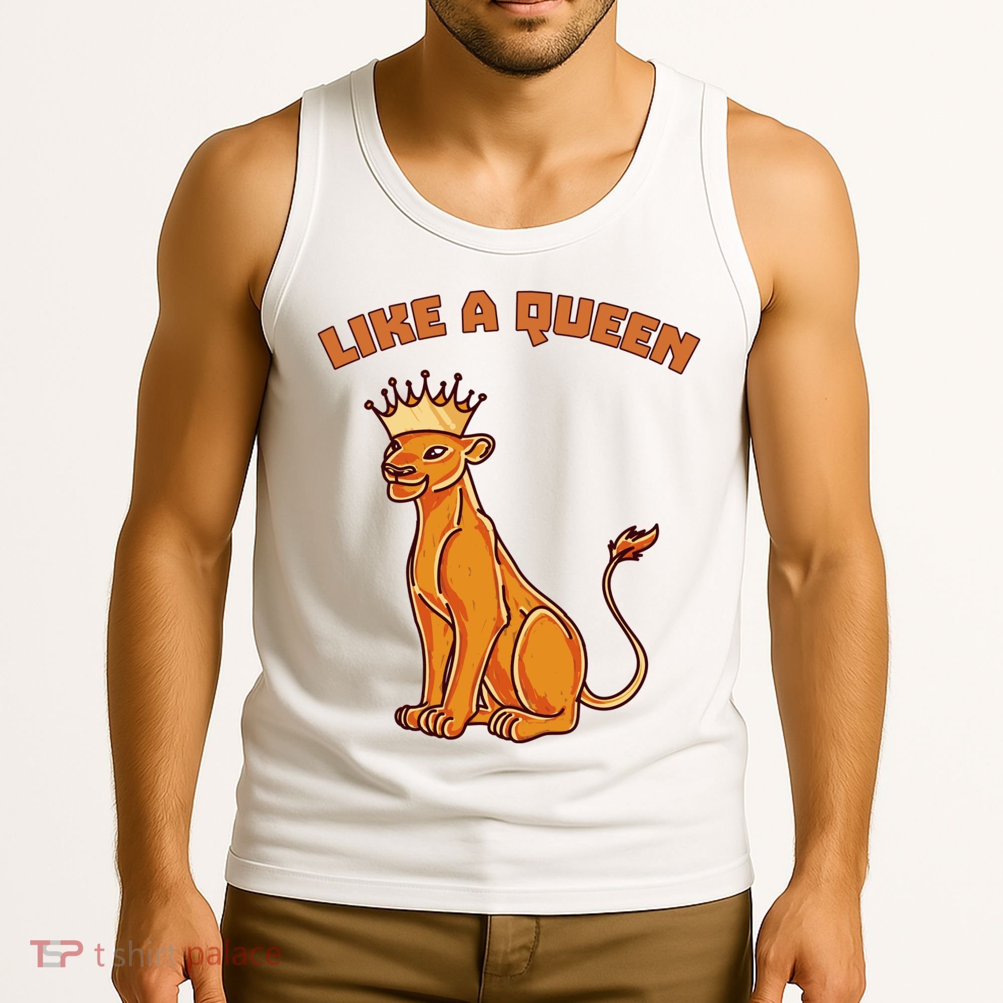 Like A Queen Queen Of The Jungle Lioness Tank Top