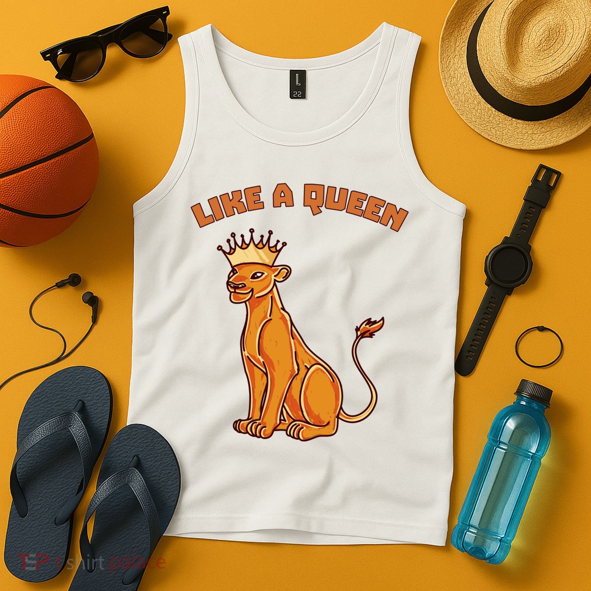 Like A Queen Queen Of The Jungle Lioness Tank Top