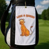 Like A Queen Queen Of The Jungle Lioness Golf Towel thumb 2