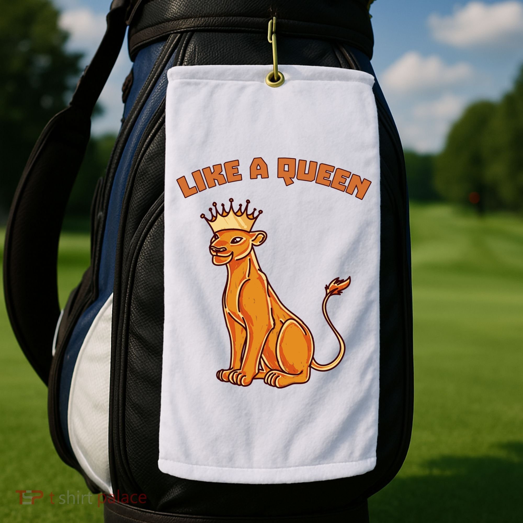 Like A Queen Queen Of The Jungle Lioness Golf Towel