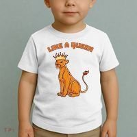 Like A Queen Queen Of The Jungle Lioness Toddler T-Shirt thumb 2