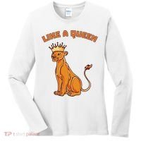 Like A Queen Queen Of The Jungle Lioness Women's Long Sleeve Shirt thumb 0