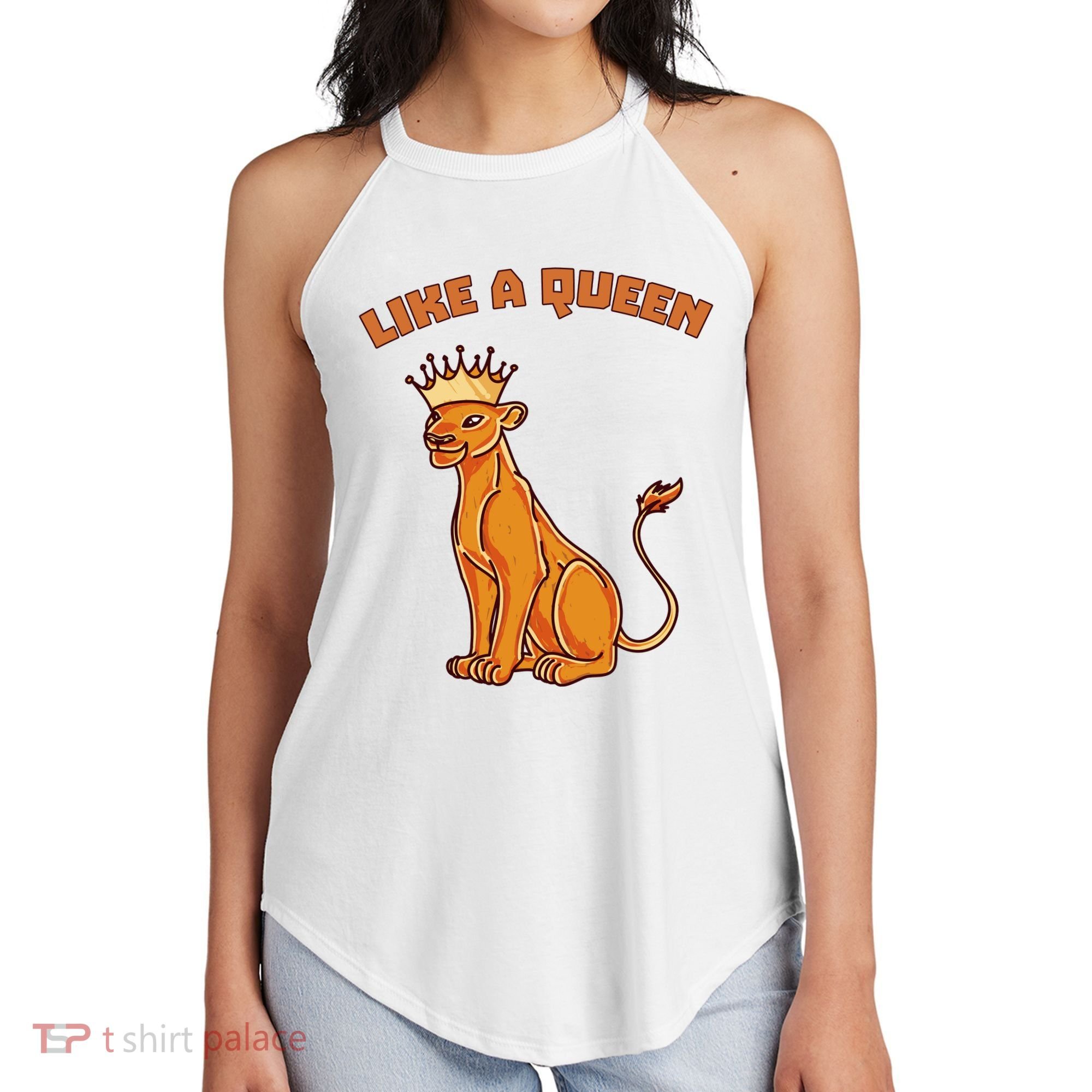 Like A Queen Queen Of The Jungle Lioness Women's Perfect Tri Rocker Tank