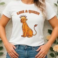 Like A Queen Queen Of The Jungle Lioness Women's T-Shirt thumb 2