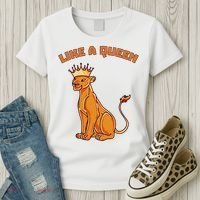 Like A Queen Queen Of The Jungle Lioness Women's T-Shirt thumb 3