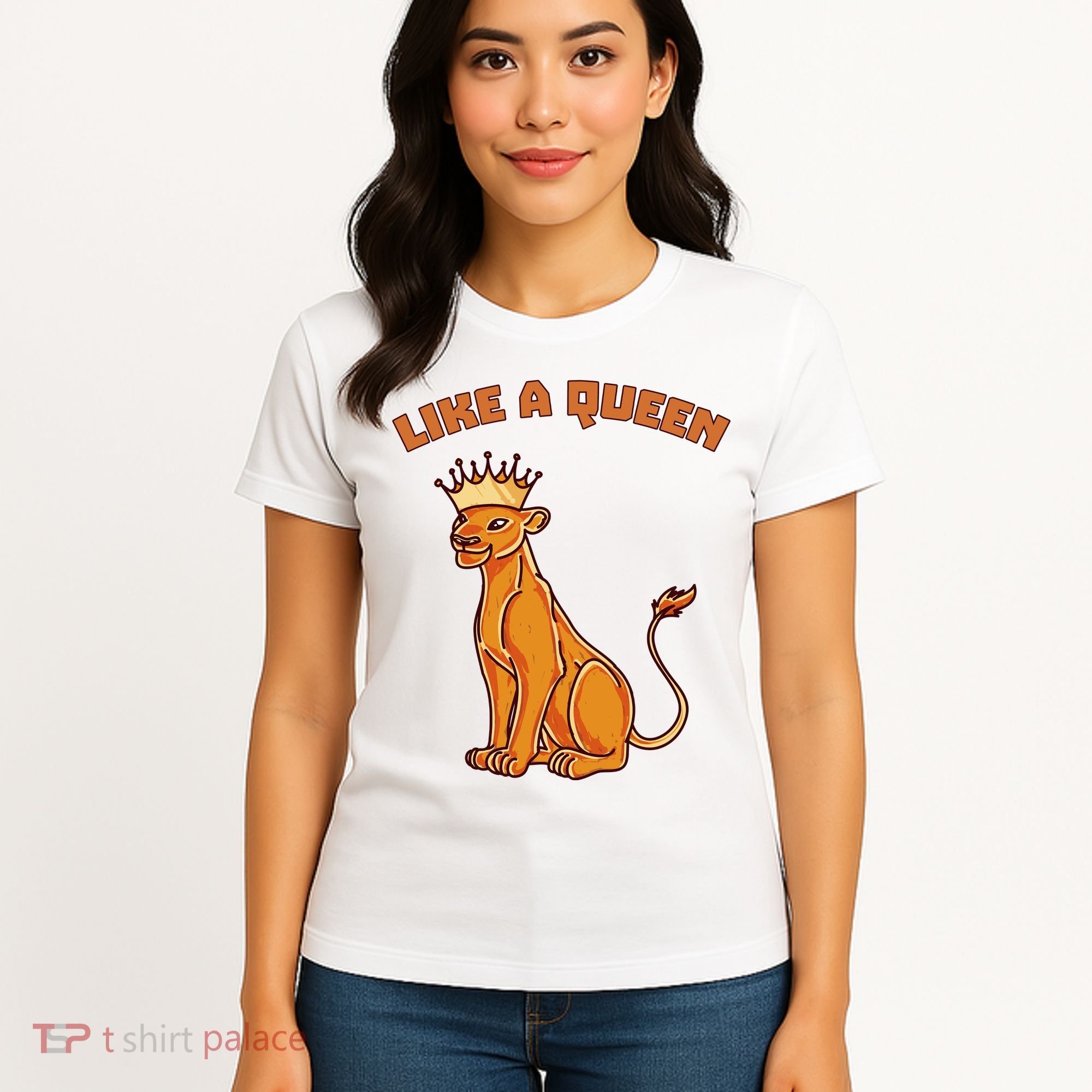 Like A Queen Queen Of The Jungle Lioness Women's T-Shirt