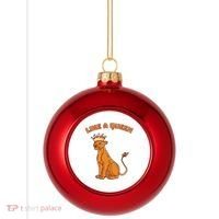 Like A Queen Queen Of The Jungle Lioness Plastic Christmas Ball Ornament thumb 0
