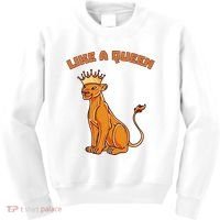 Like A Queen Queen Of The Jungle Lioness Kids Sweatshirt thumb 0