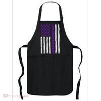 Love Always Remembers Alzheimer's American Flag Apron thumb 0