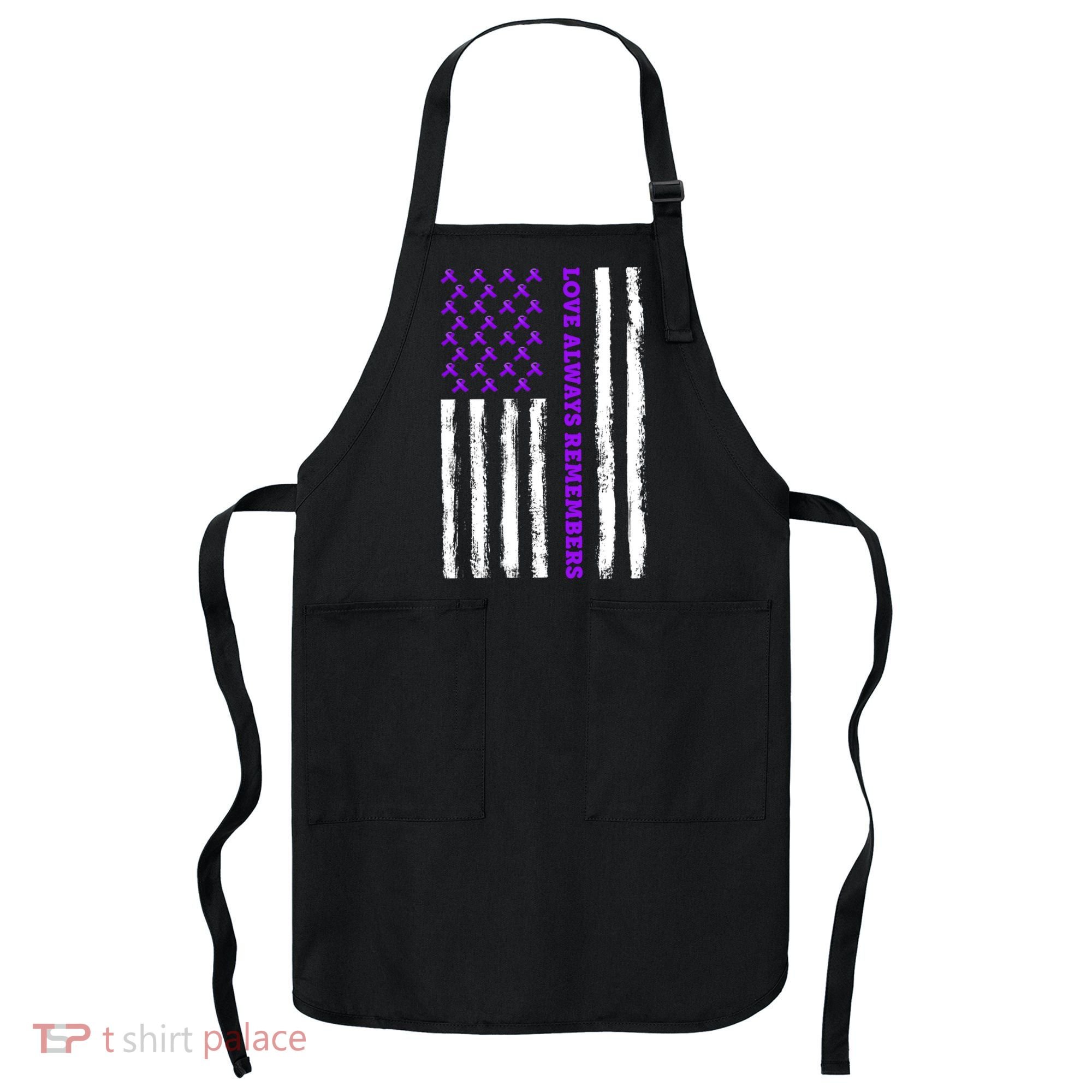 Love Always Remembers Alzheimer's American Flag Apron
