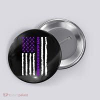 Love Always Remembers Alzheimer's American Flag Button thumb 0