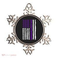 Love Always Remembers Alzheimer's American Flag Ornament thumb 0