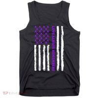 Love Always Remembers Alzheimer's American Flag Tank Top thumb 0