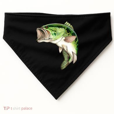 Largemouth Bass Swimming USA-Made Doggie Bandana
