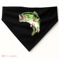 Largemouth Bass Swimming USA-Made Doggie Bandana thumb 0