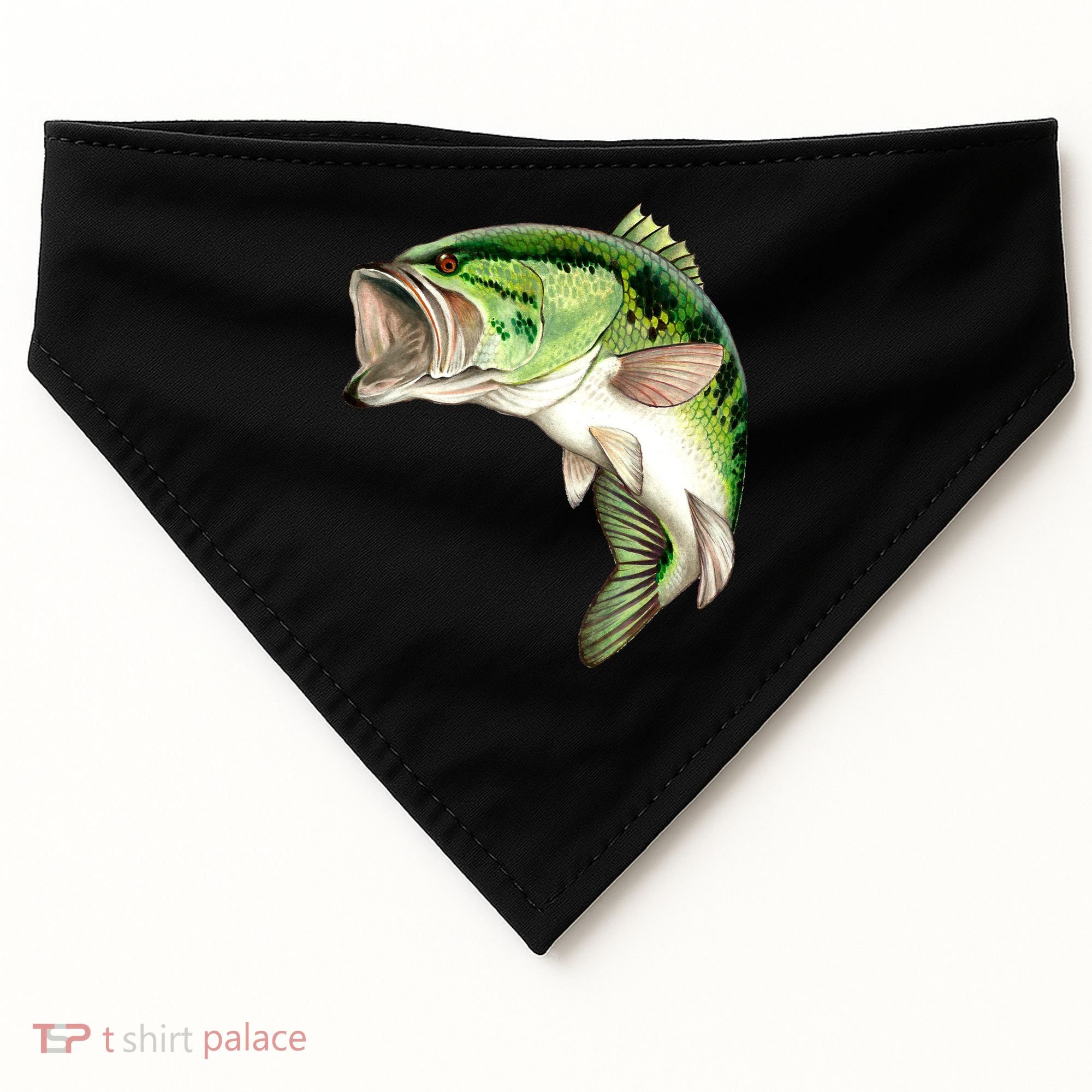 Largemouth Bass Swimming USA-Made Doggie Bandana