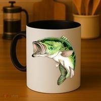 Largemouth Bass Swimming Coffee Mug thumb 4