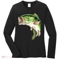 Largemouth Bass Swimming Women's Long Sleeve Shirt thumb 0