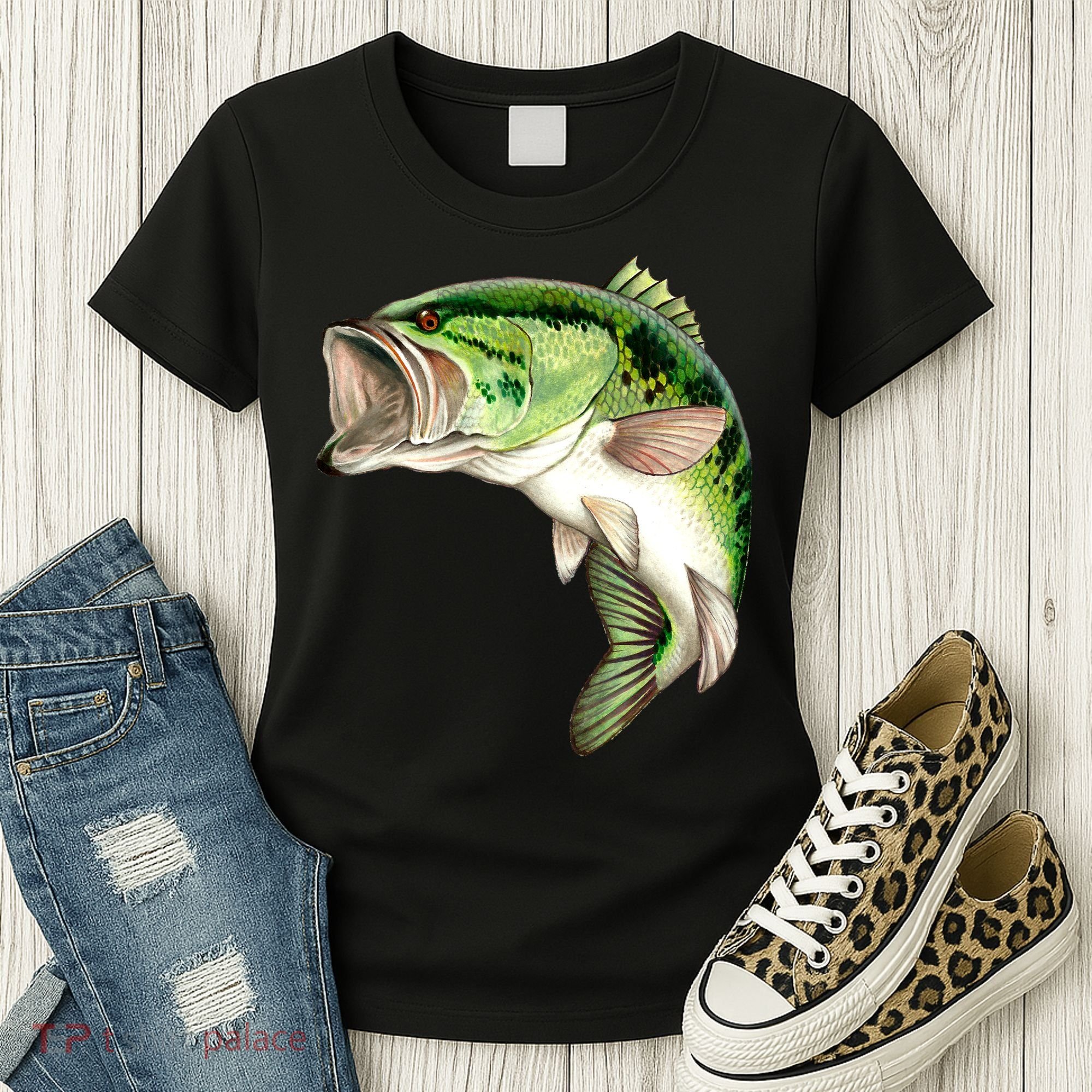 Largemouth Bass Swimming Women's T-Shirt