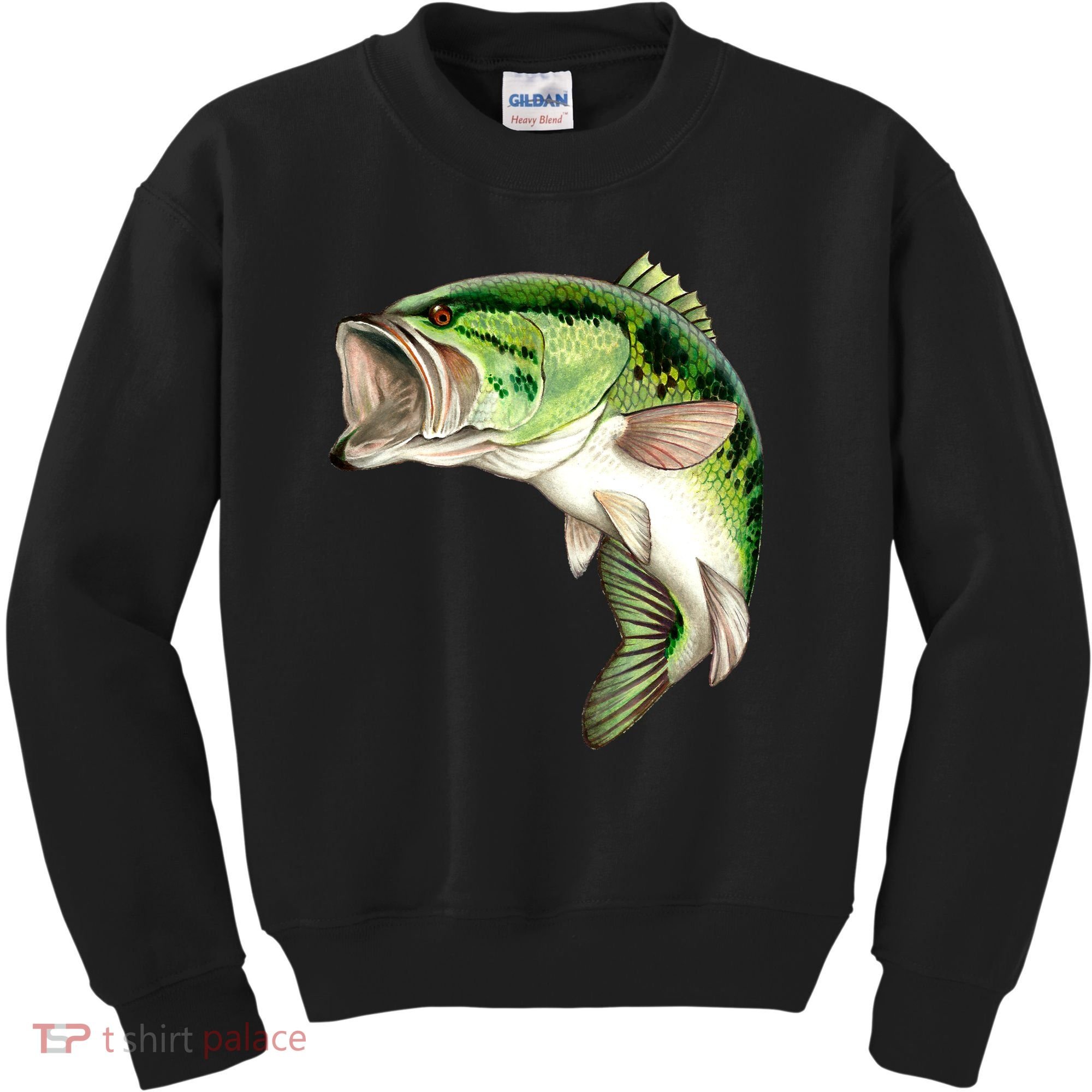 Largemouth Bass Swimming Kids Sweatshirt