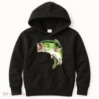 Largemouth Bass Swimming Kids Hoodie thumb 0