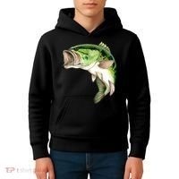 Largemouth Bass Swimming Kids Hoodie thumb 4