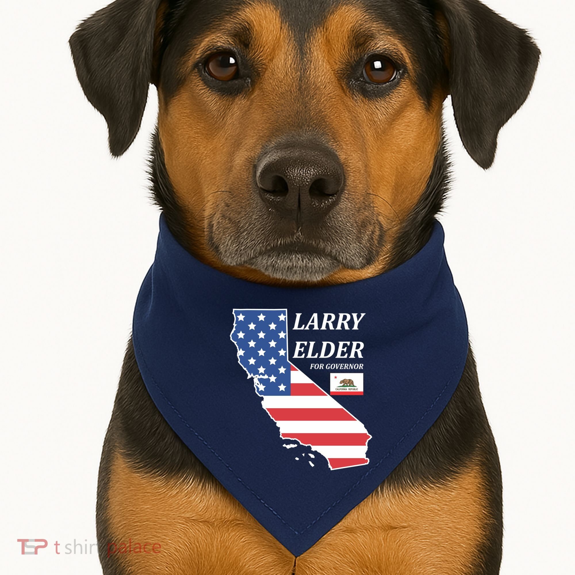 Larry Elder For Governor USA-Made Doggie Bandana