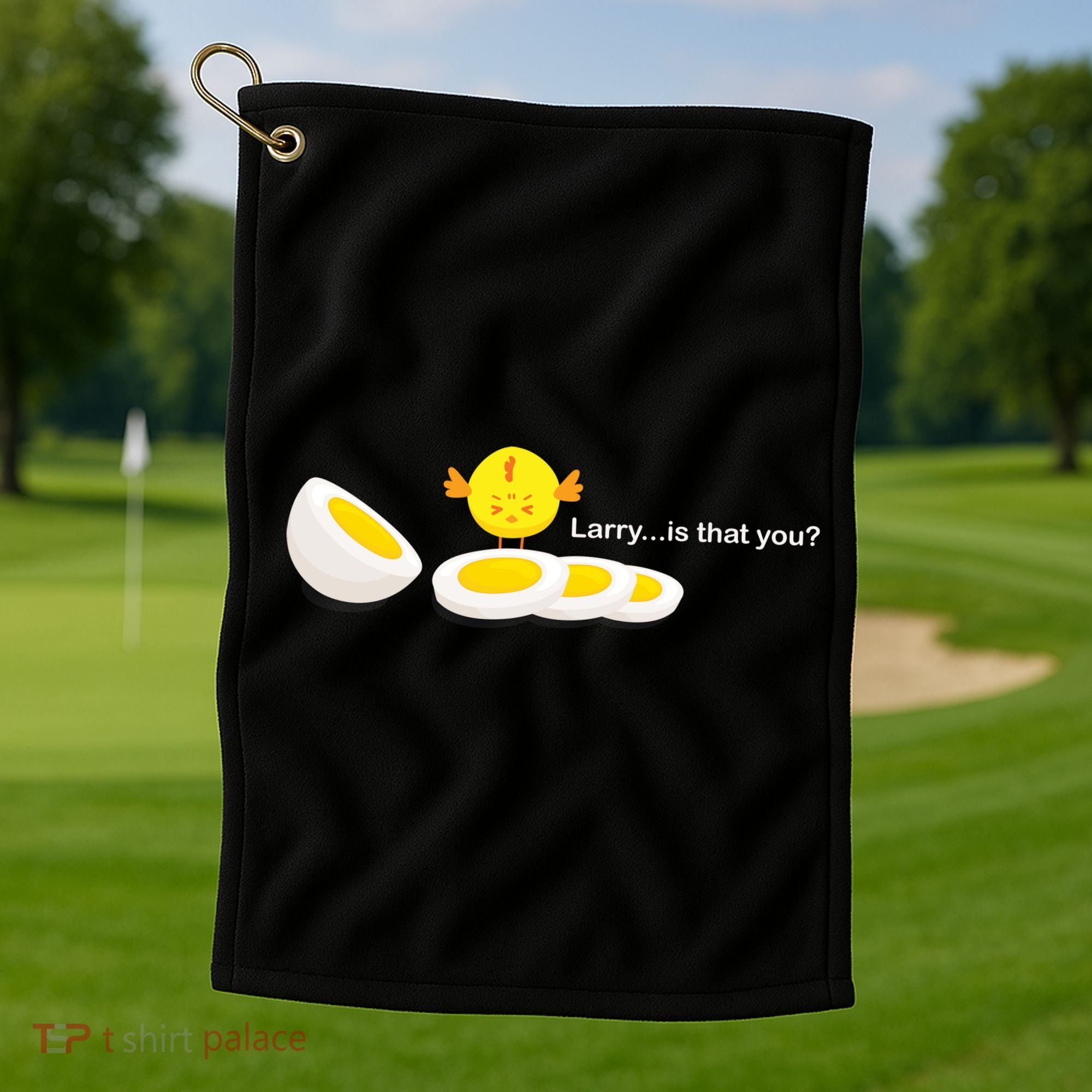 Larry The Egg Golf Towel