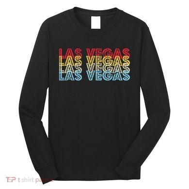 Las Vegas Classic Retro Logo Long Sleeve Shirt