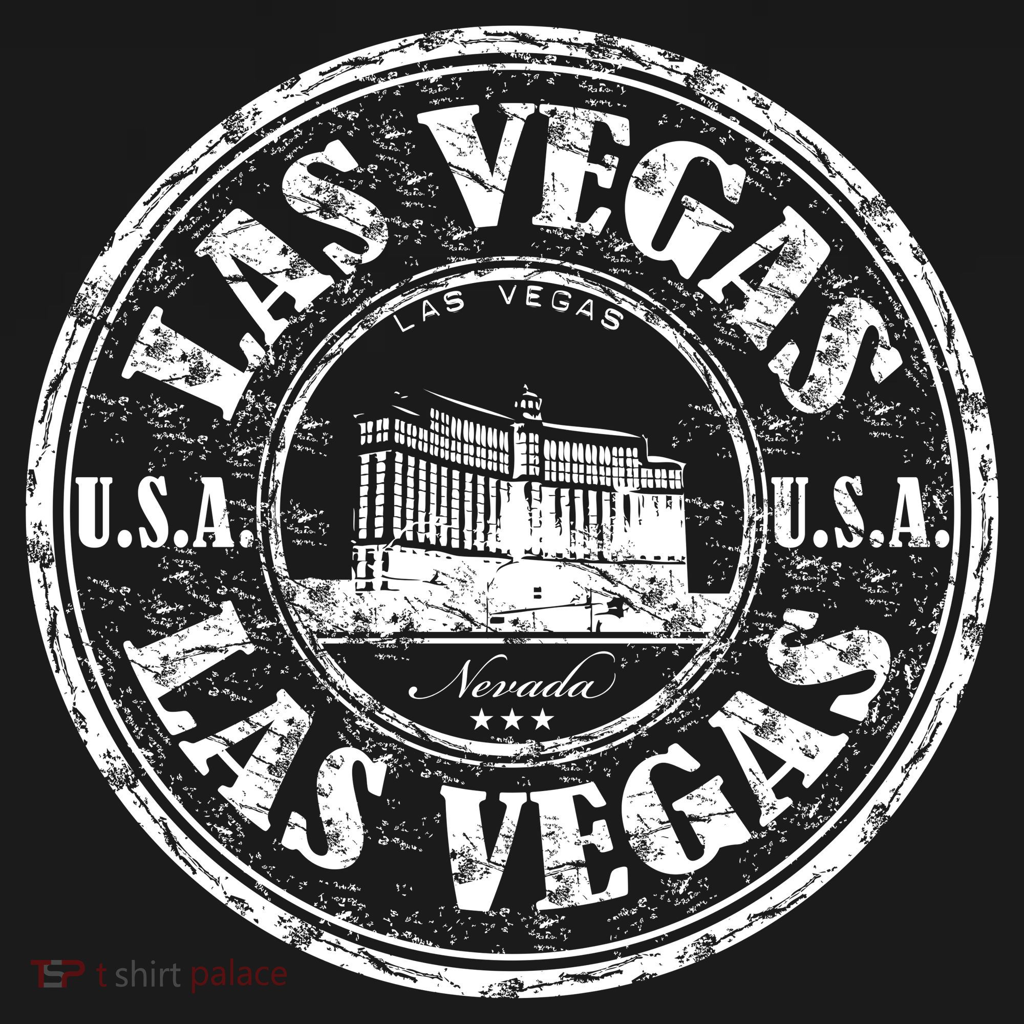 Las Vegas Distressed Circle Doggie Tank
