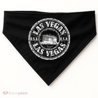 Las Vegas Distressed Circle USA-Made Doggie Bandana thumb 0
