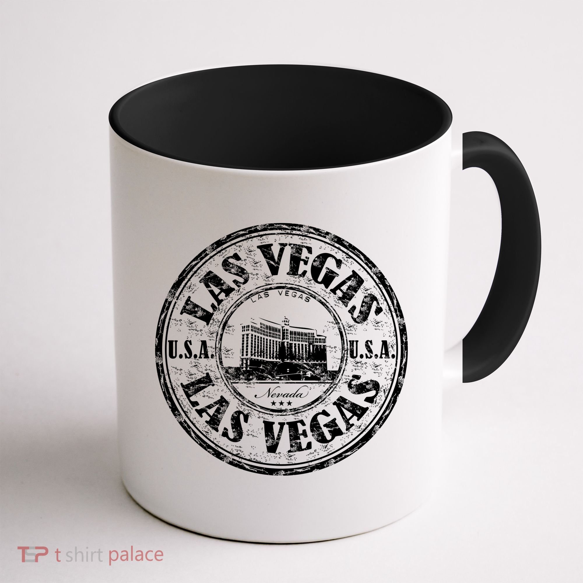 Las Vegas Distressed Circle Coffee Mug