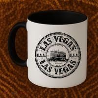 Las Vegas Distressed Circle Coffee Mug thumb 2