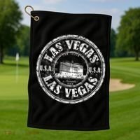 Las Vegas Distressed Circle Golf Towel thumb 1