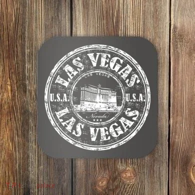 Las Vegas Distressed Circle Coaster