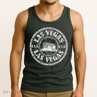 Las Vegas Distressed Circle Tank Top thumb 3
