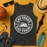 Las Vegas Distressed Circle Tank Top thumb 4