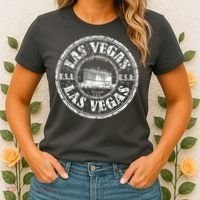 Las Vegas Distressed Circle Women's T-Shirt thumb 2