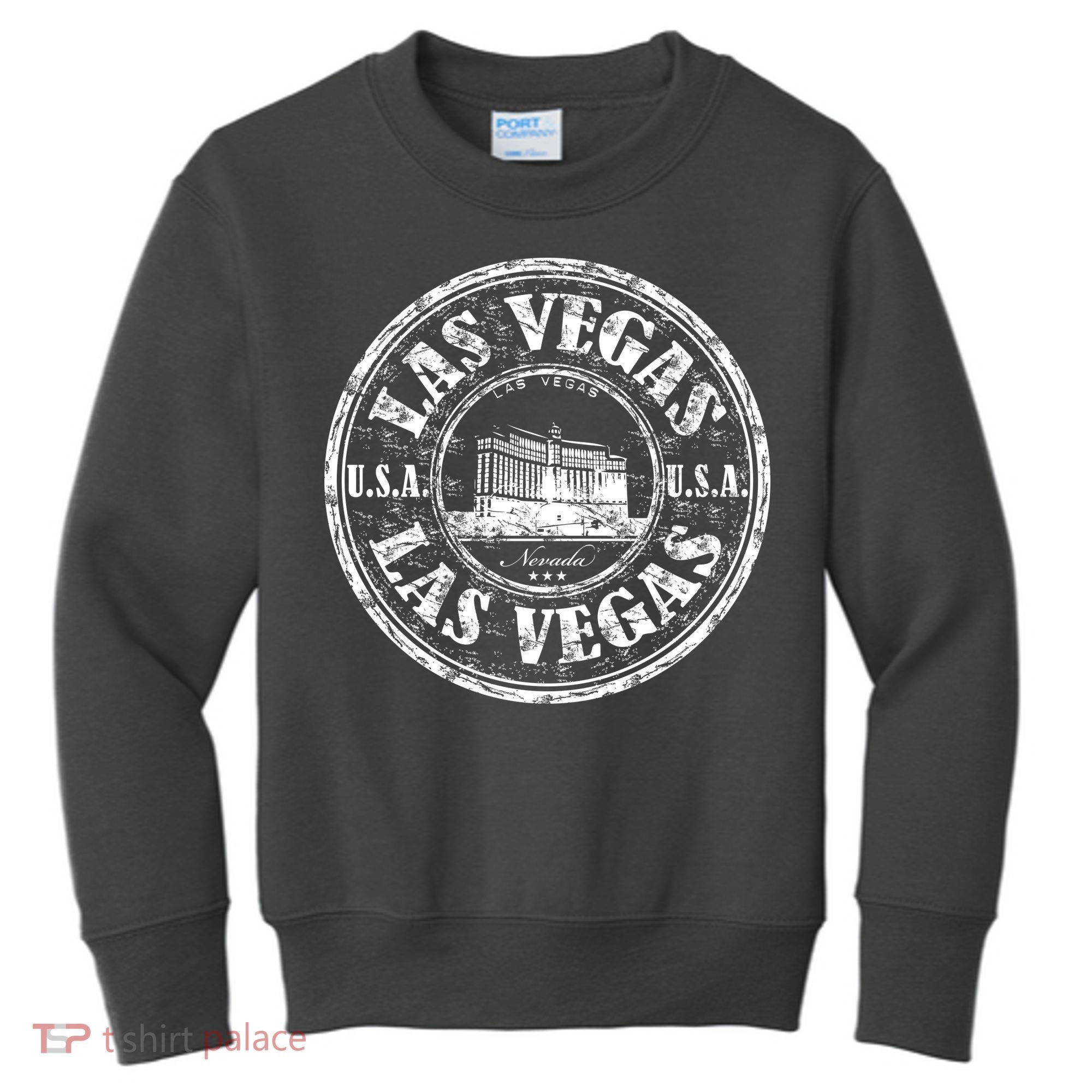 Las Vegas Distressed Circle Kids Sweatshirt