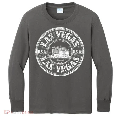 Las Vegas Distressed Circle Kids Long Sleeve Shirt