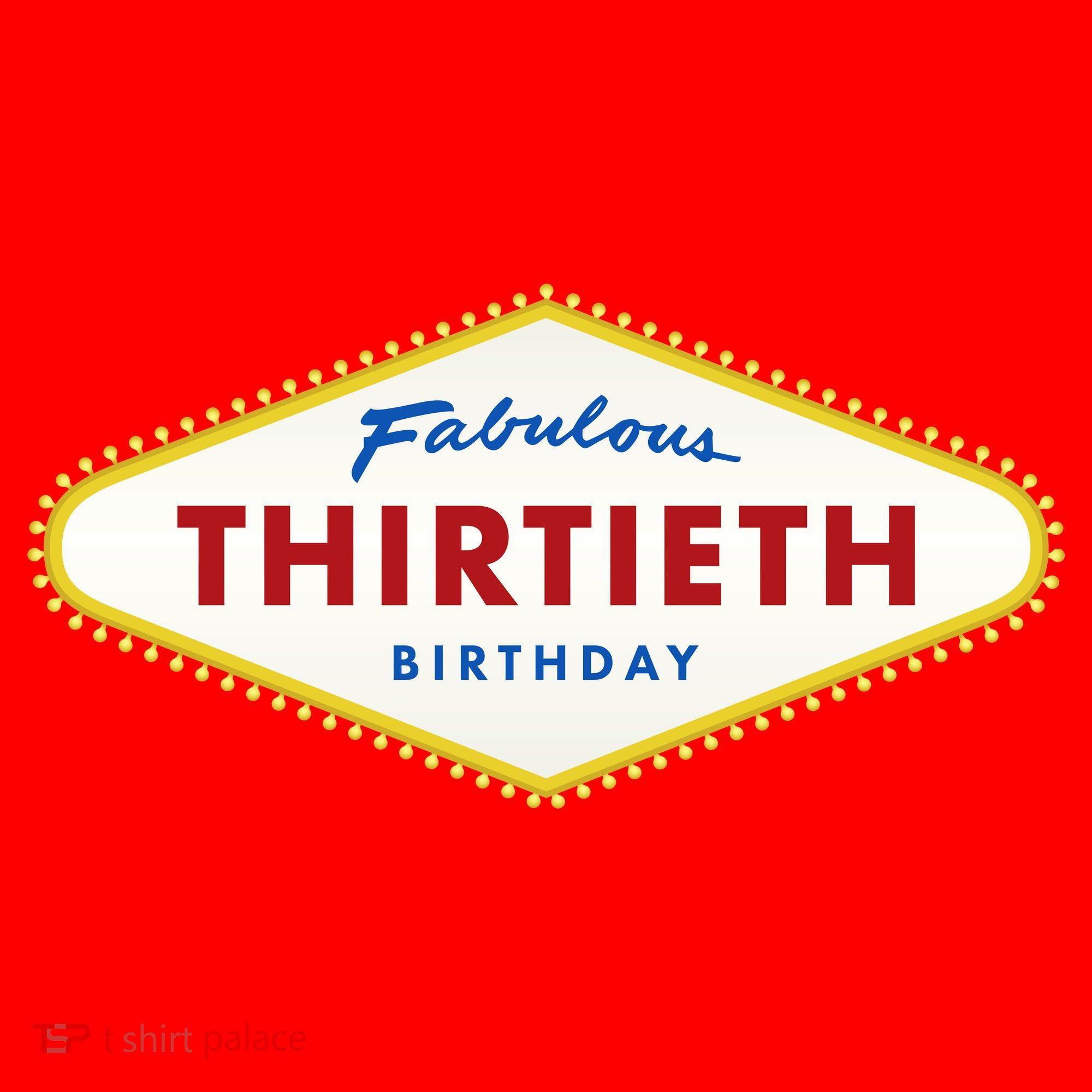 Las Vegas Fabulous Thirtieth Birthday Santa Hat