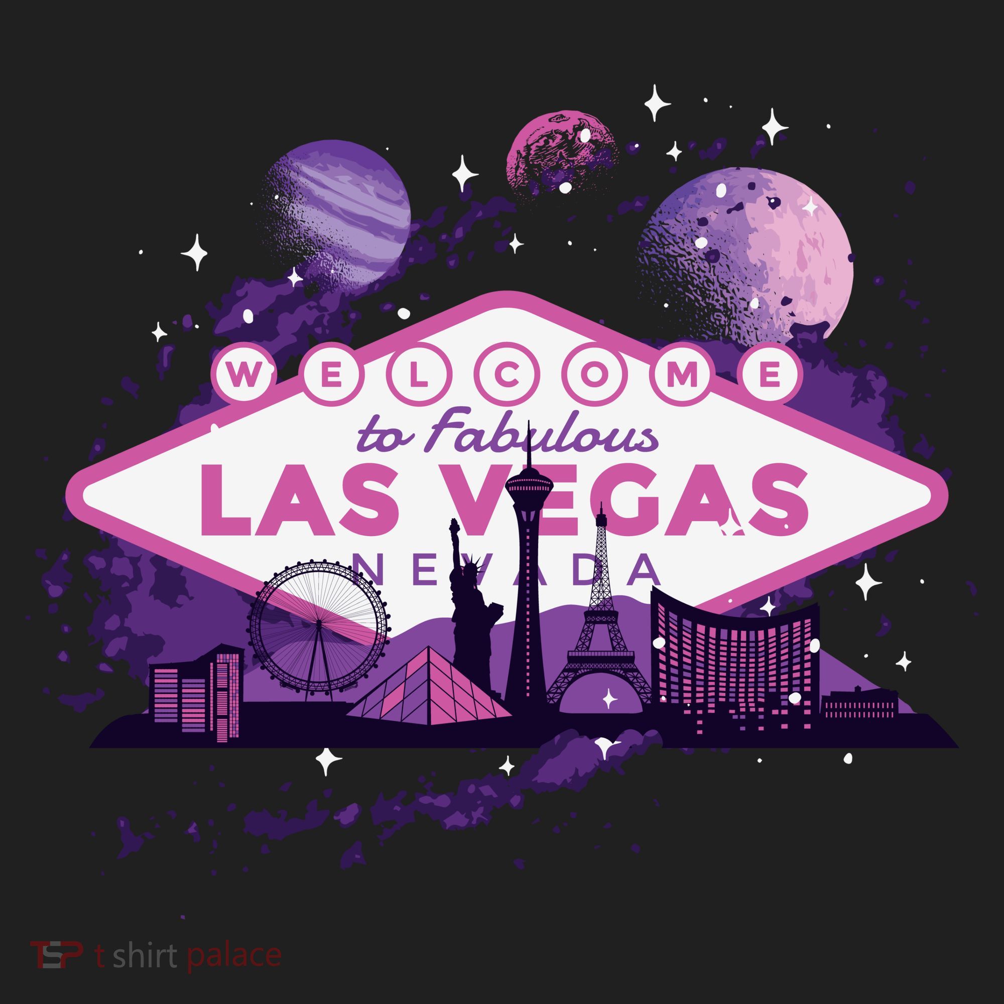 Las Vegas Galaxy Skyline Golf Towel