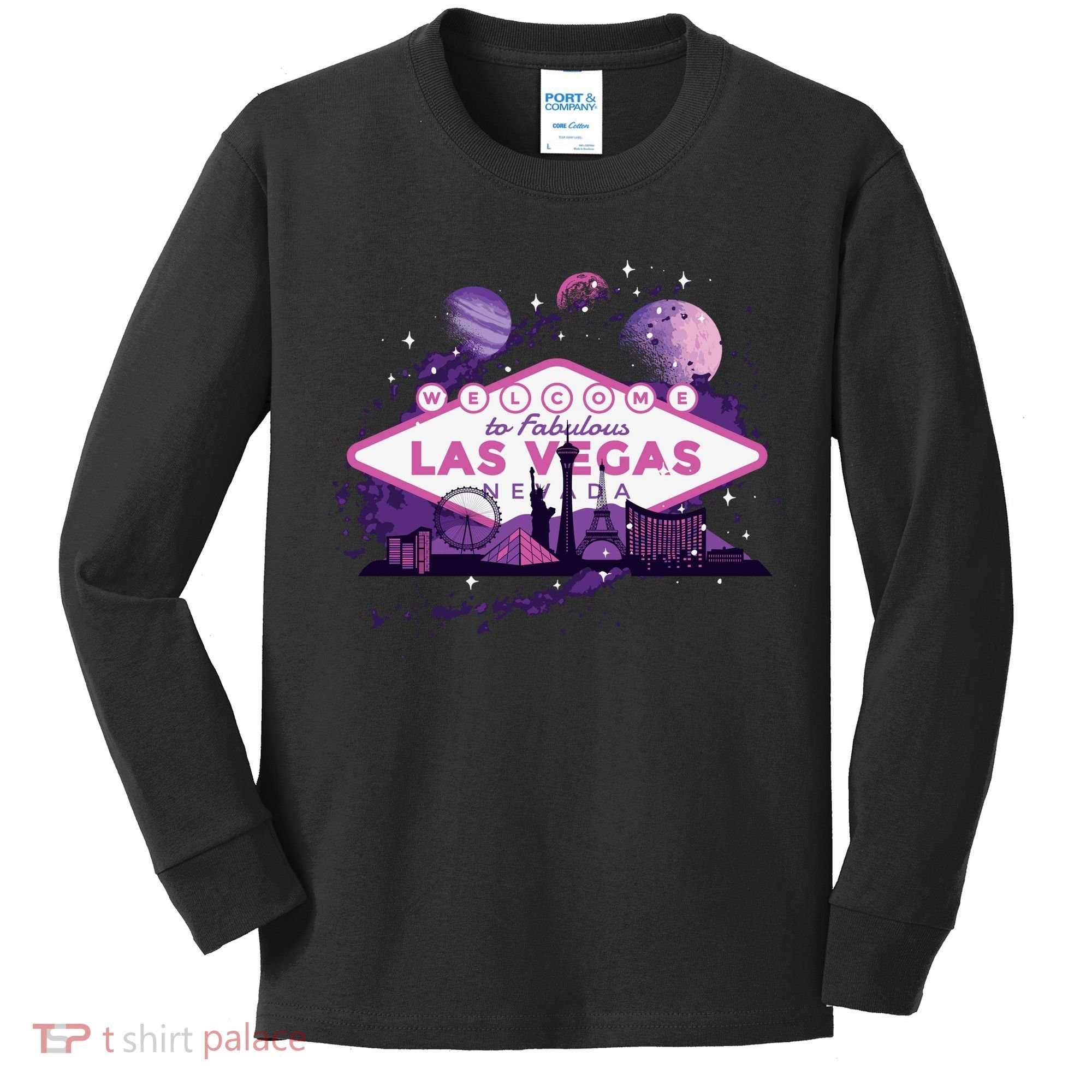 Las Vegas Galaxy Skyline Kids Long Sleeve Shirt