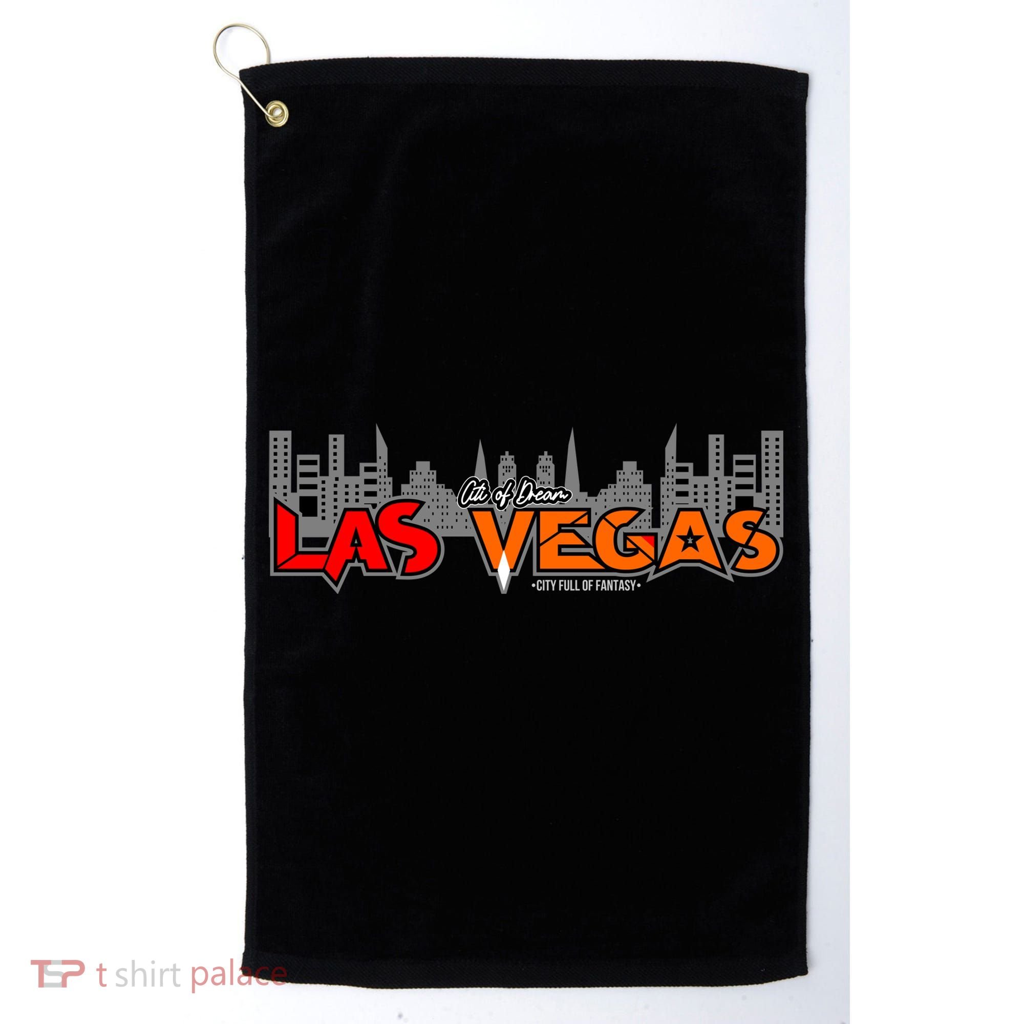 Las Vegas Graffiti Skyline Golf Towel