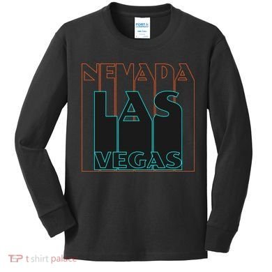 Las Vegas Retro Kids Long Sleeve Shirt