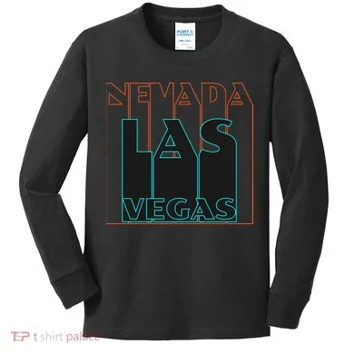 Las Vegas Retro Kids Long Sleeve Shirt